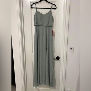 NWT Birdy Grey Gwennie Bridesmaid Dress, Chiffon Sage, XS
